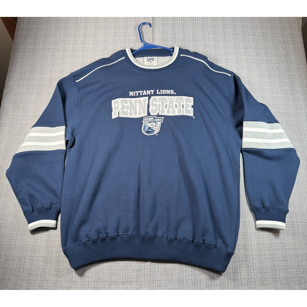Vintage Penn State Nittany Lions Sweatshirt Men XL Blue Lee Football NCAA Sports